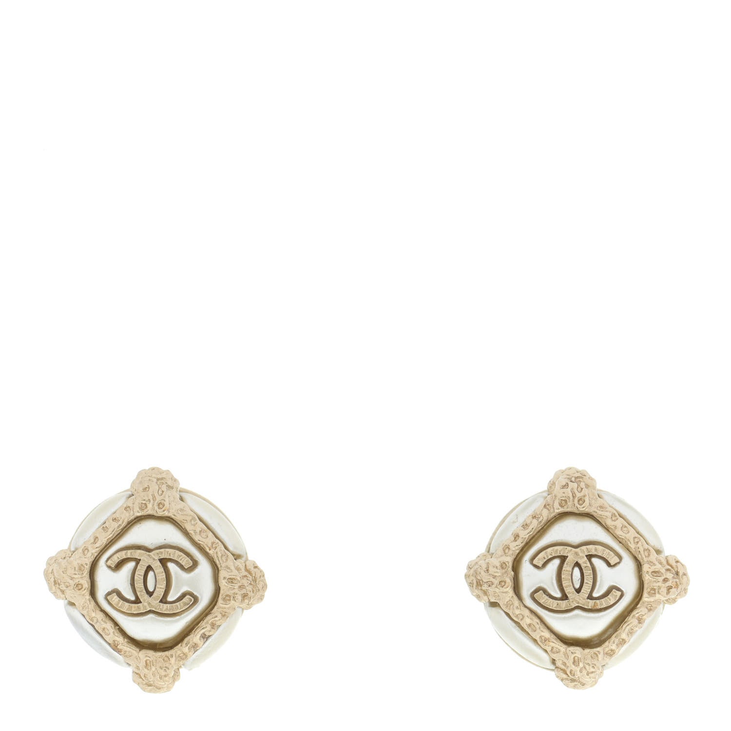 Chanel Pearl CC Earrings Gold 1 of 5