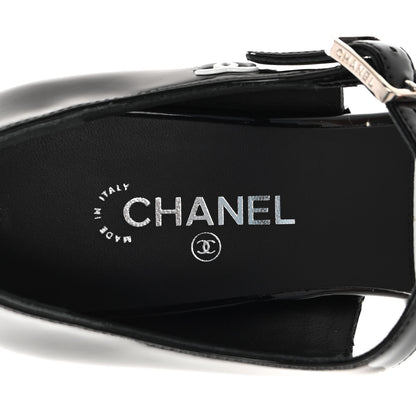 Chanel Patent Calfskin CC Pumps 36 White Black 7 of 10