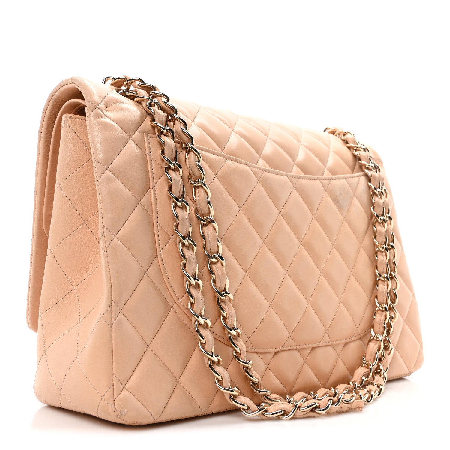 Chanel Lambskin Quilted Maxi Double Flap Light Pink 3 of 10