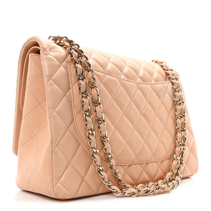 Chanel Lambskin Quilted Maxi Double Flap Light Pink 3 of 10