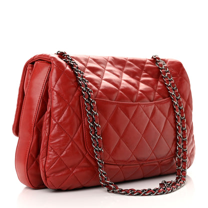 Chanel Lambskin Quilted Chanel 3 Maxi Flap Bag Red 3 of 15