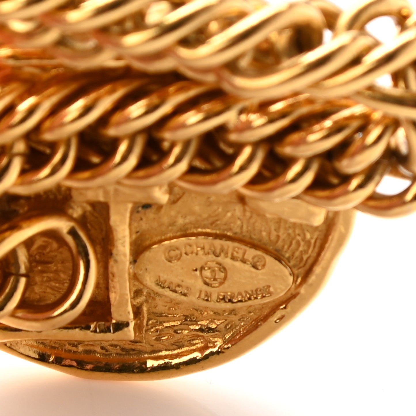 Chain CC Rue Cambon Medallion Belt Gold