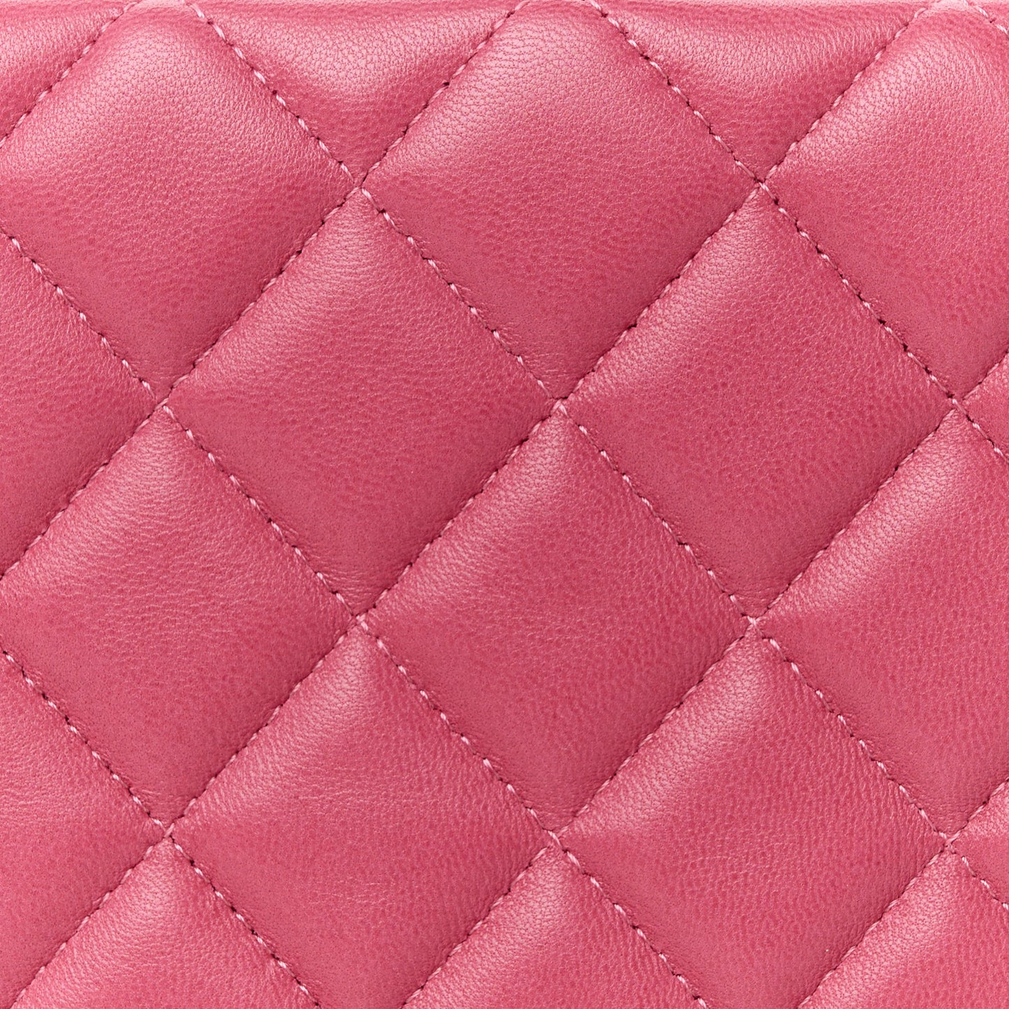 Lambskin Quilted Clutch Fuchsia