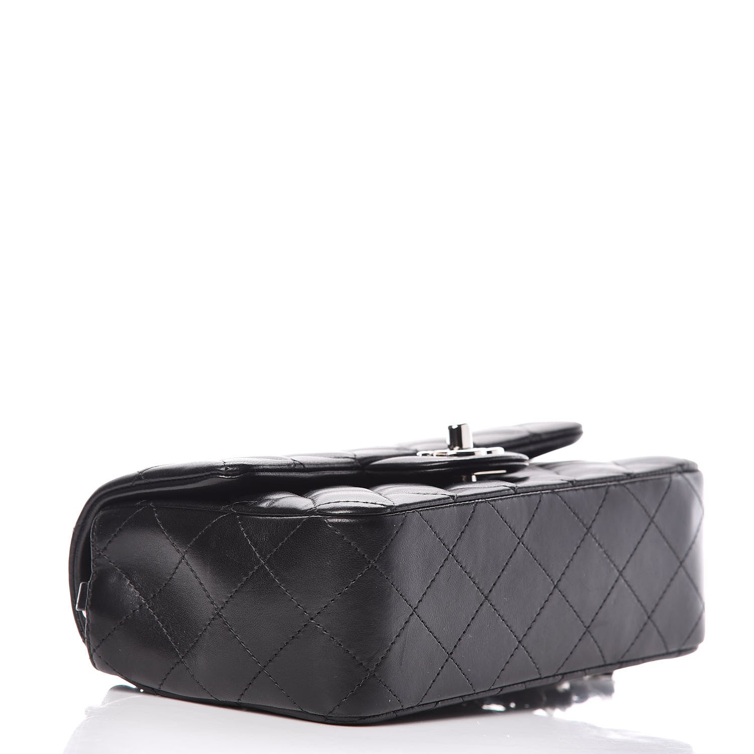 Chanel Lambskin Quilted Mini Rectangular Flap Black 4 of 13