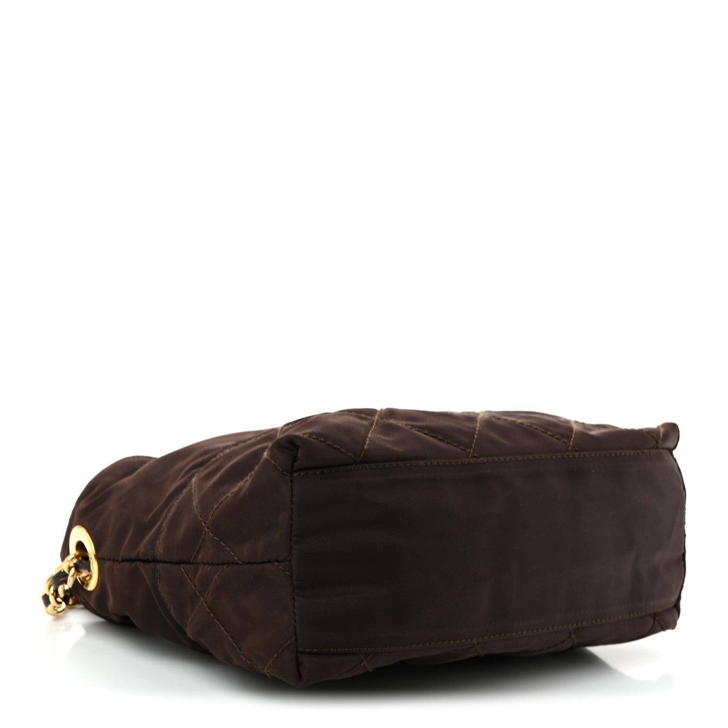Prada Nylon Tessuto Impuntu Quilted Shoulder Bag Corniola 4 of 10