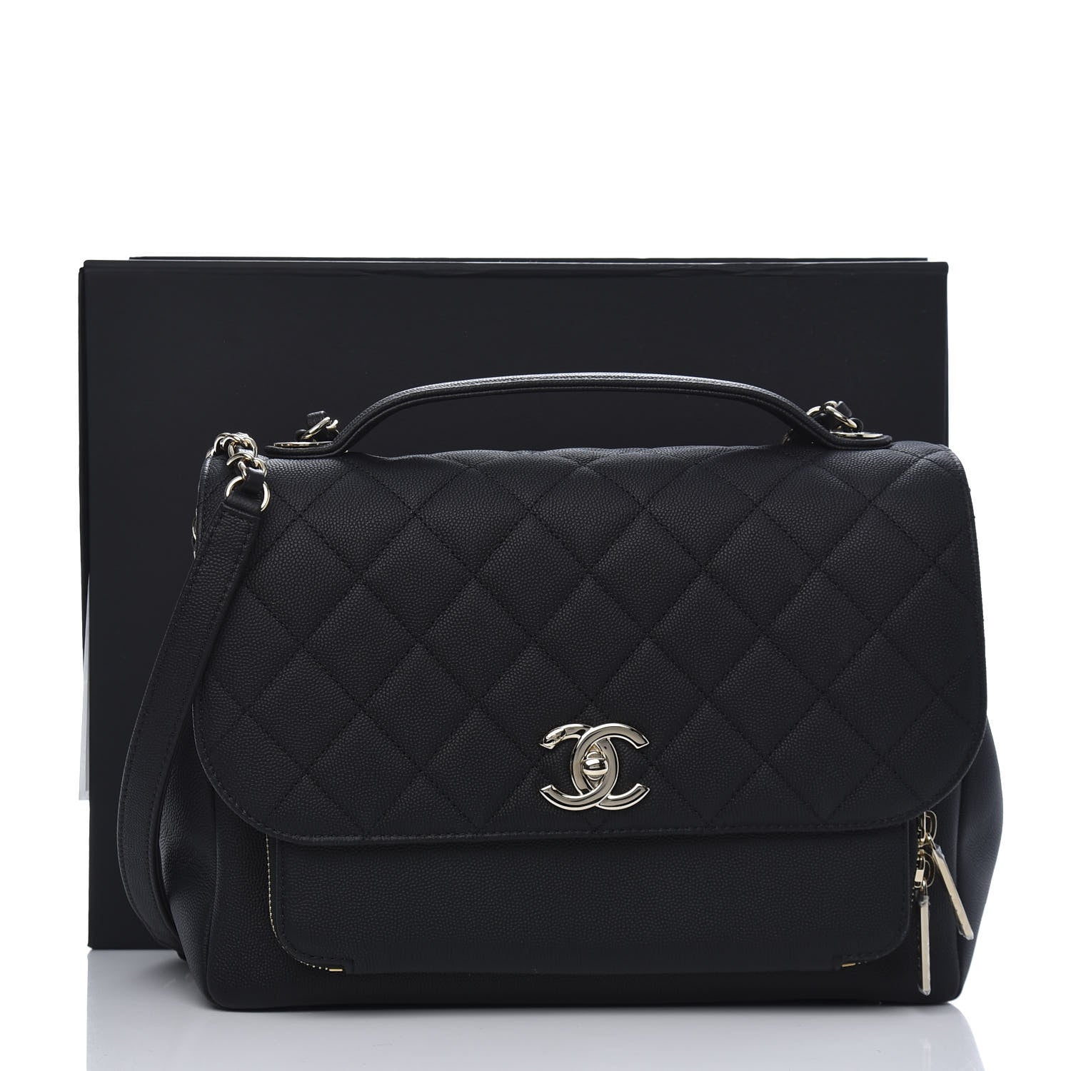 Chanel Caviar Quilted Large Business Affinity Flap Black 11 of 11