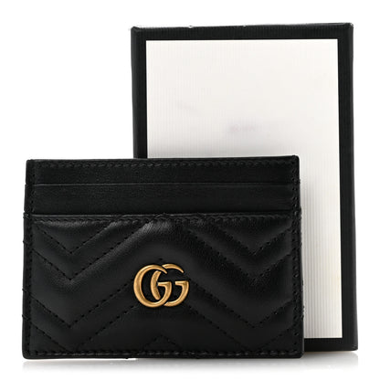 Gucci Calfskin Matelasse GG Marmont Card Holder Black 8 of 8