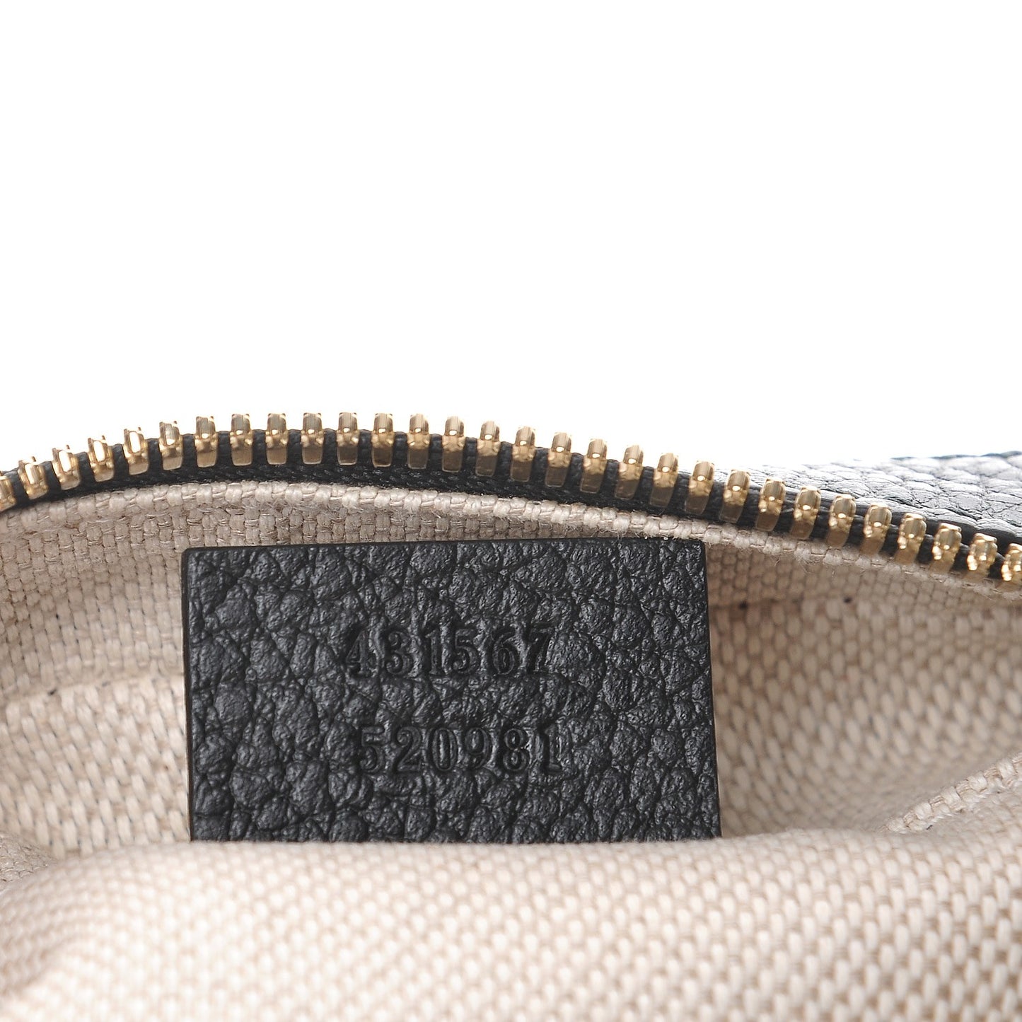 Dollar Calfskin Bi-Color Small Soho Disco Bag Mystic White Black