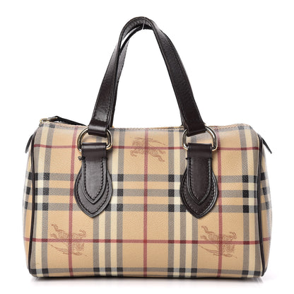 Burberry Haymarket Check Small Chester Bowling Bag Chocolate 1 of 17