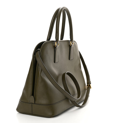 Prada Saffiano Lux Medium Promenade Tote Militare 3 of 13