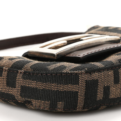Fendi Zucca Mini Half Moon Baguette Tobacco 8 of 10