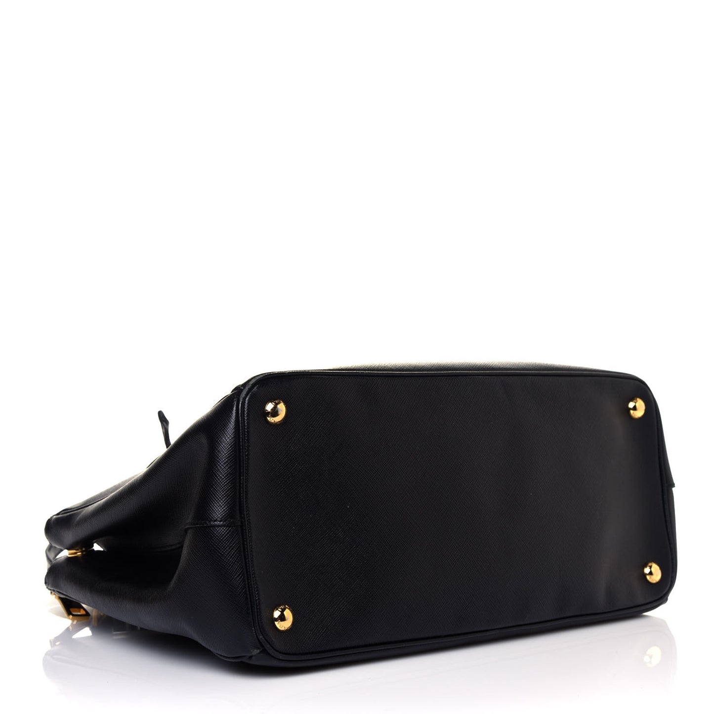 Saffiano Medium Galleria Double Zip Tote Black