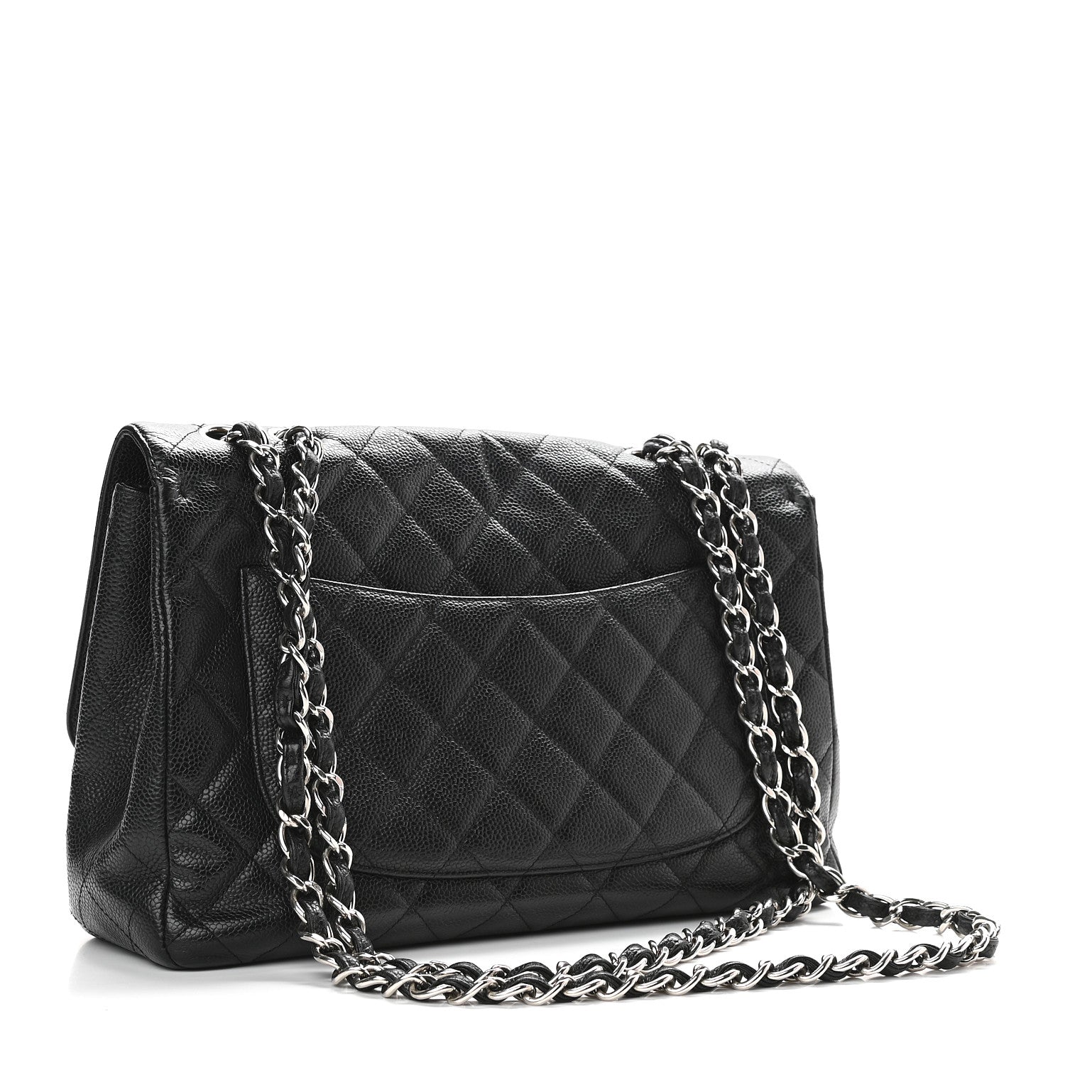 Chanel Caviar Quilted Jumbo Single Flap Black 3 of 11