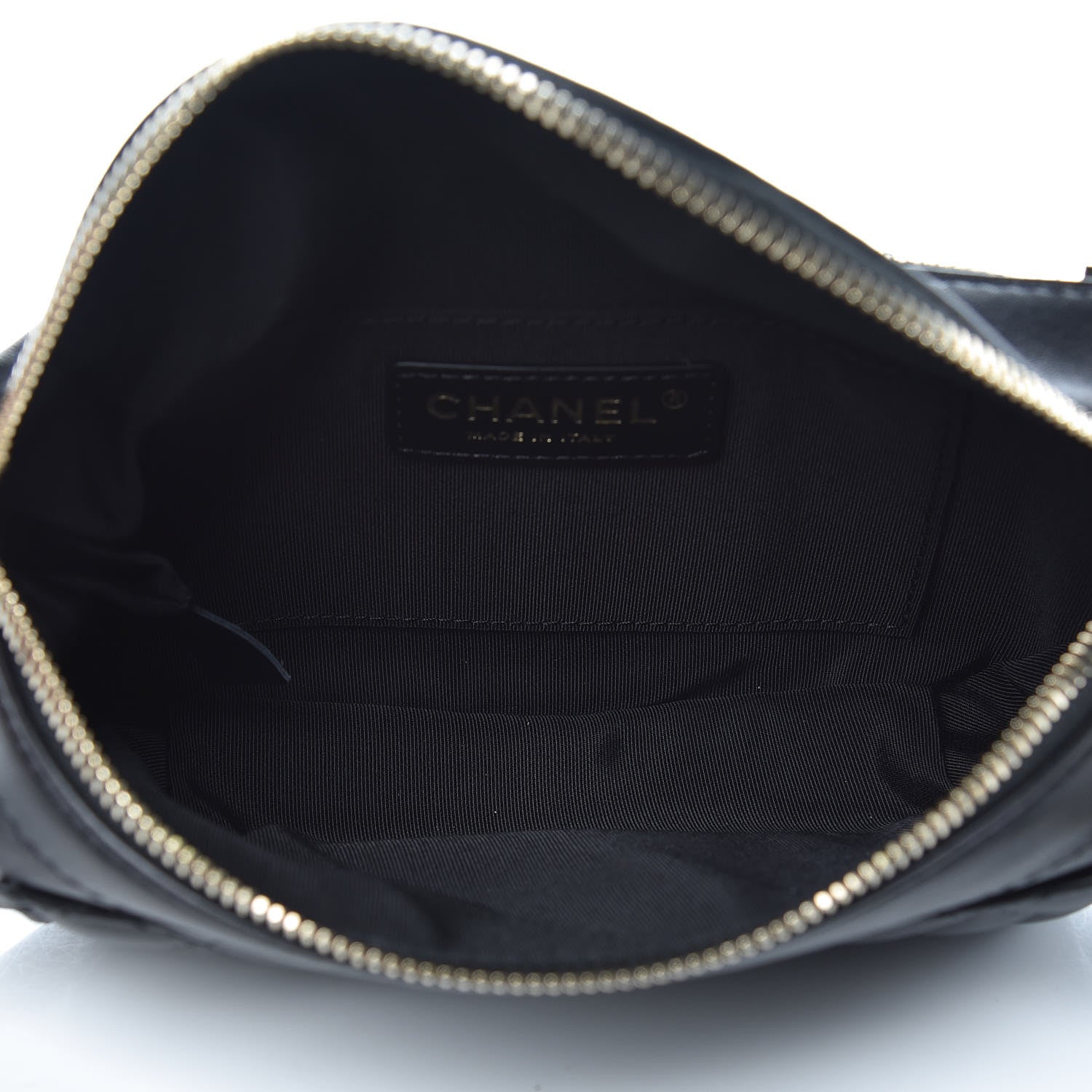 Chanel Lambskin Quilted Waist Bag Fanny Pack Black 5 of 8