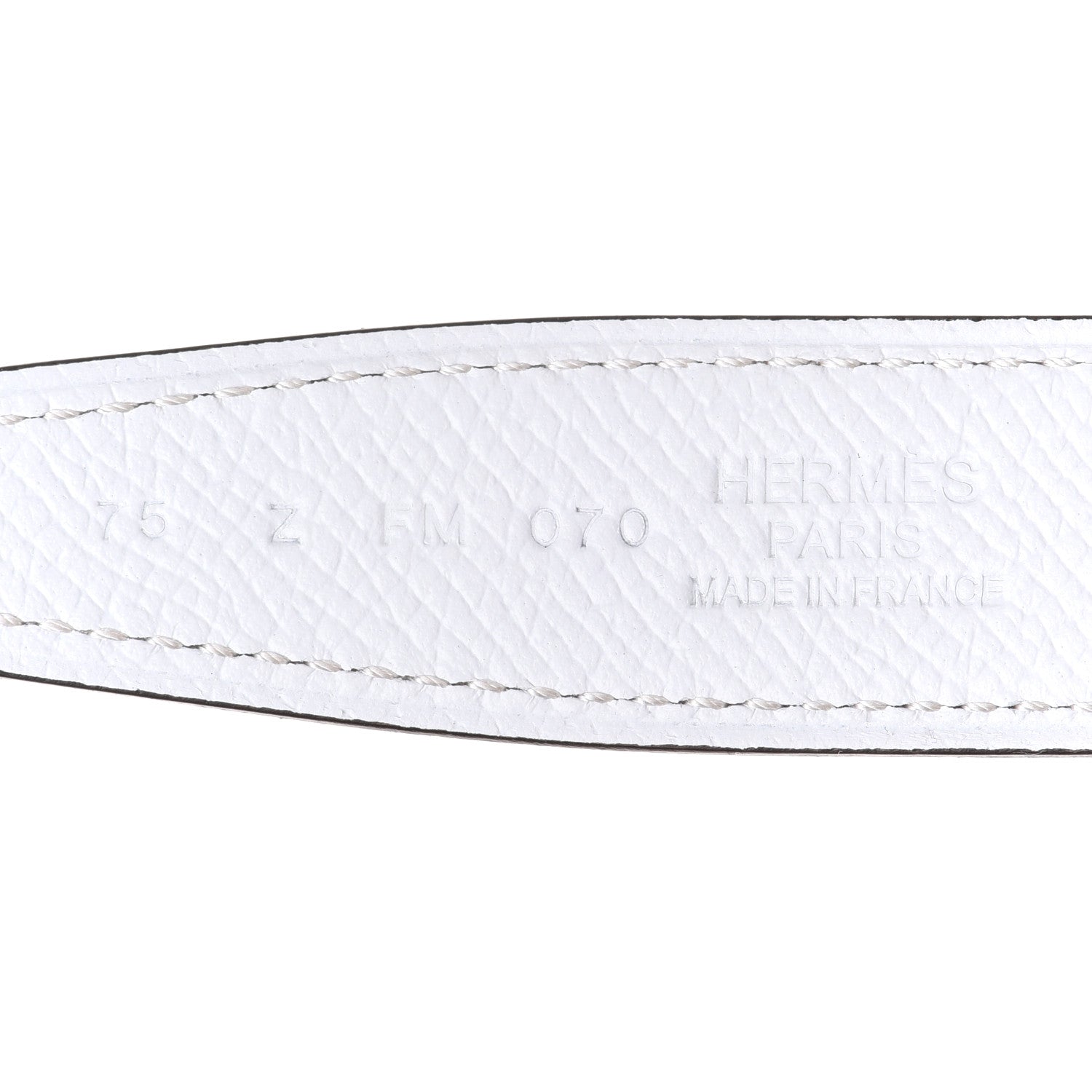 Hermes Swift Epsom Rivage 32mm H Belt 75 Gold White 3 of 8
