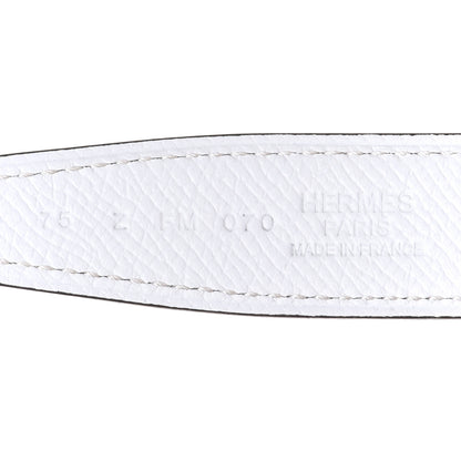 Hermes Swift Epsom Rivage 32mm H Belt 75 Gold White 3 of 8
