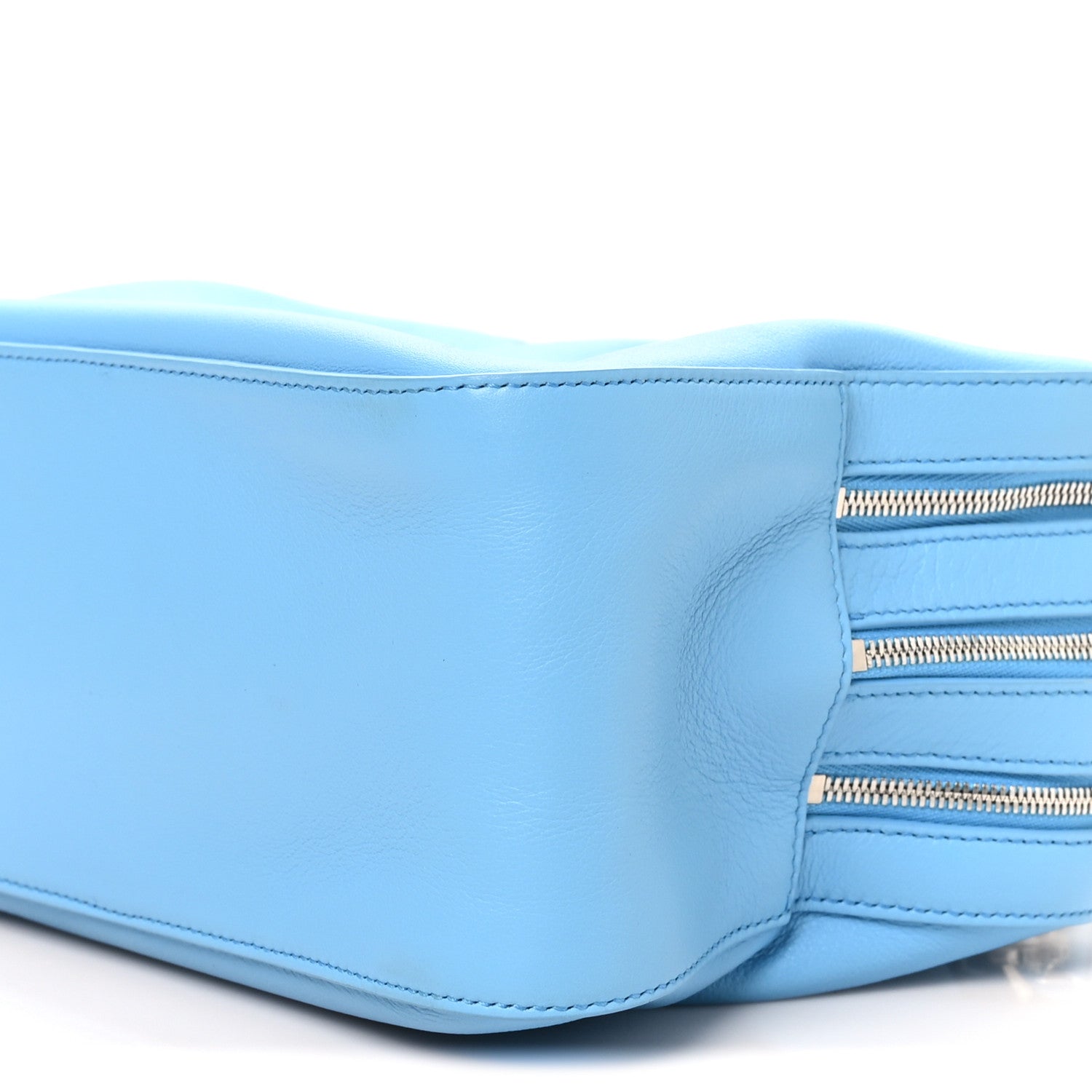 Salvatore Ferragamo Calfskin Star Top Handle Bag Blue 10 of 10