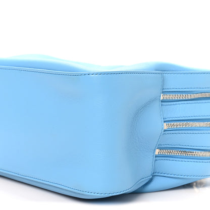 Salvatore Ferragamo Calfskin Star Top Handle Bag Blue 10 of 10