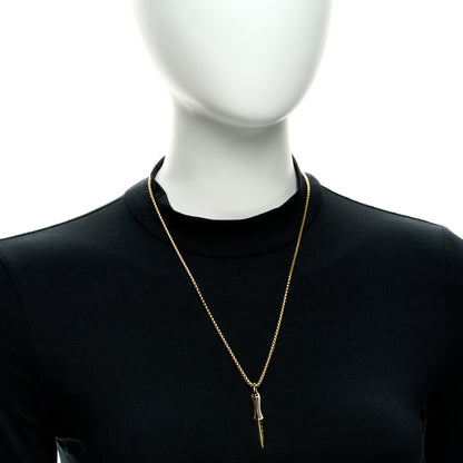 David Yurman 18K Yellow Gold Forged Carbon Dagger Amulet Pendant Necklace 2 of 5