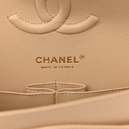 Chanel Caviar Quilted Medium Double Flap Beige 6 of 10