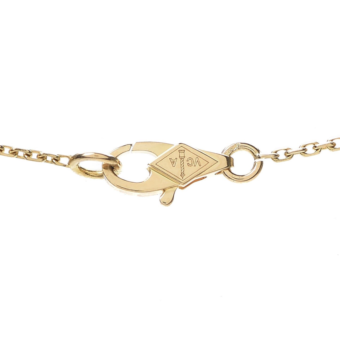 18K Yellow Gold Mother of Pearl Sweet Alhambra Pendant Necklace