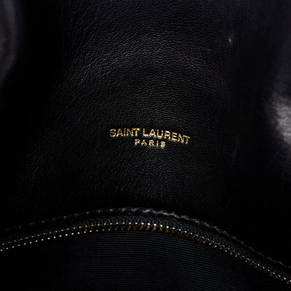Saint Laurent Lambskin Quilted Small Loulou Puffer Monogram Chain Satchel Black 6 of 11