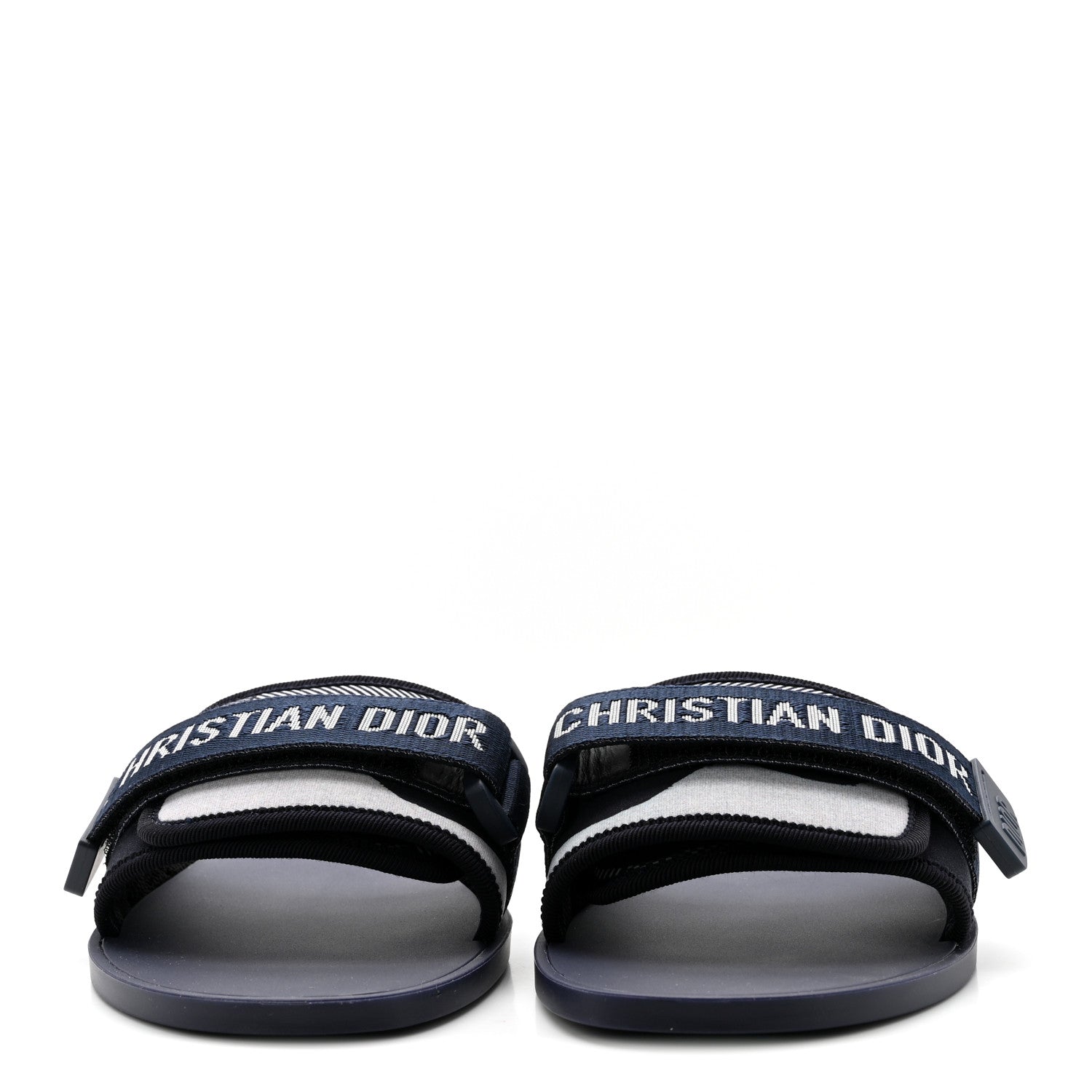 Christian Dior Technical Stretch Fabric Camouflage Dio(r)evolution Slide Sandals 38 Deep Blue 3 of 9