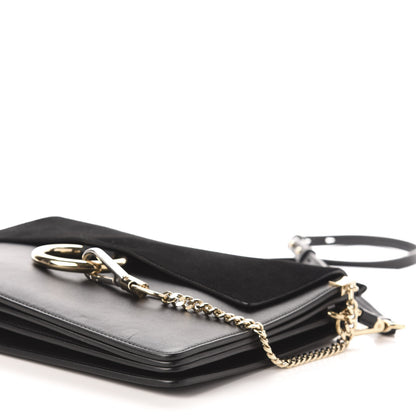 Chloe Suede Calfskin Medium Faye Shoulder Bag Black 10 of 11