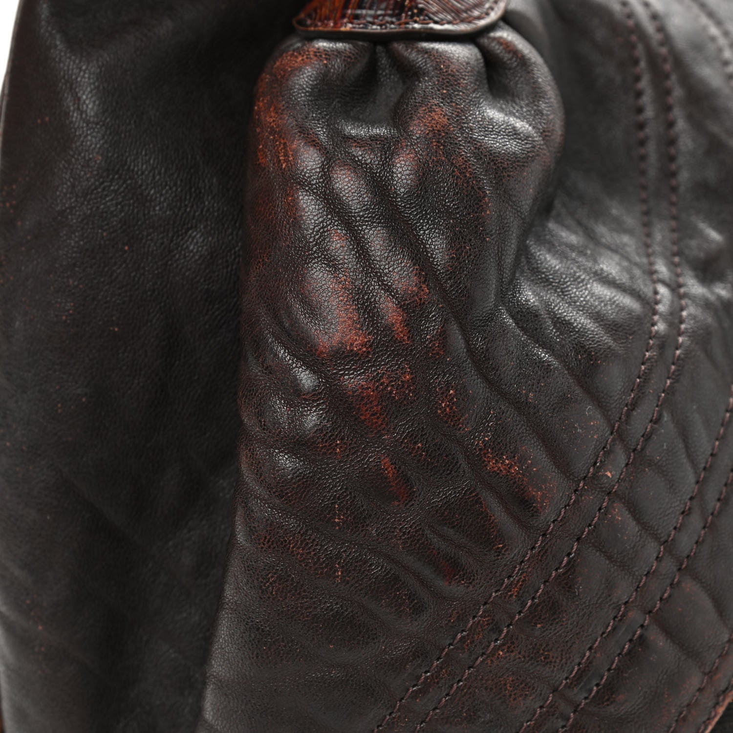 Fendi Zucca Nappa Nuvolata Vitello Tortuga Spy Tobacco Moro 13 of 14