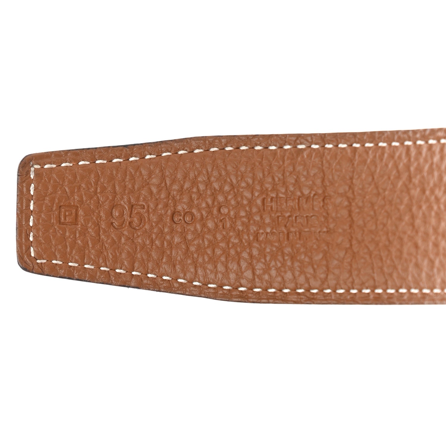 Hermes Box Togo 32mm H Belt 95 Black Gold 5 of 5