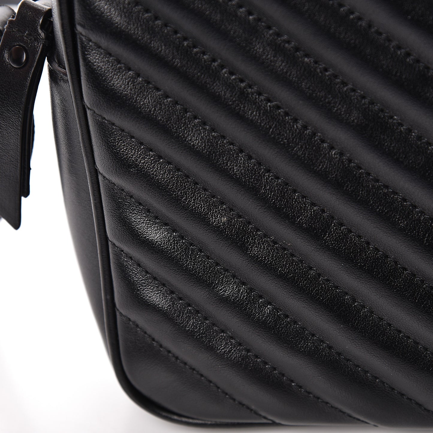 Calfskin Matelasse Monogram Lou Camera Bag Black