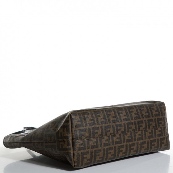 Fendi Zucca Spalmati Patent Baguette Print Medium Roll Tote Tobacco 4 of 18