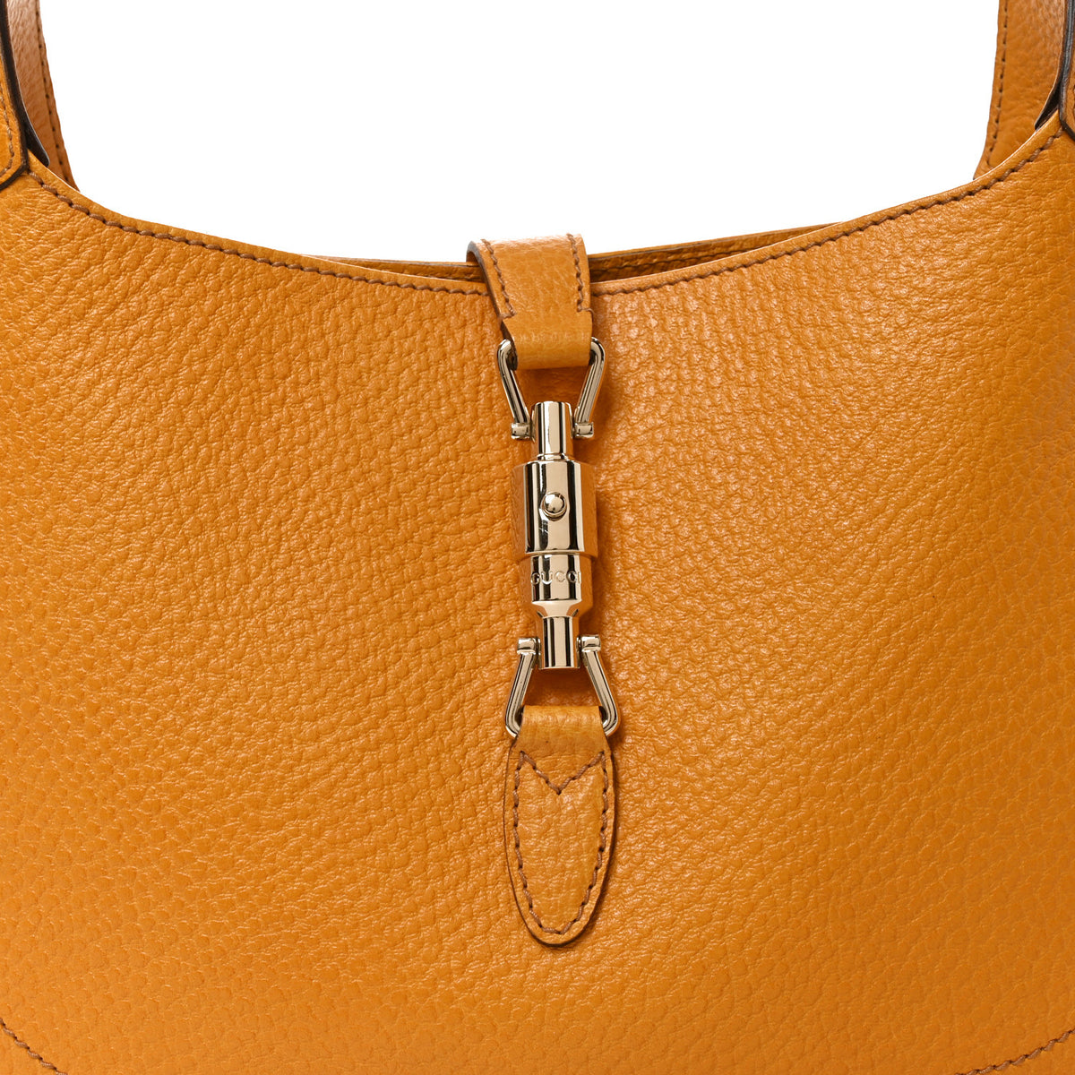 Gucci Soft Grained Calfskin Jackie O Hobo Orange 8 of 10