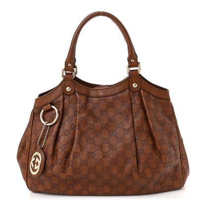 Gucci Guccissima Medium Sukey Tote Brown 1 of 11