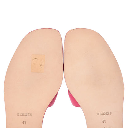 Hermes Epsom Oran Sandals 41 Rouge Azalee 9 of 9