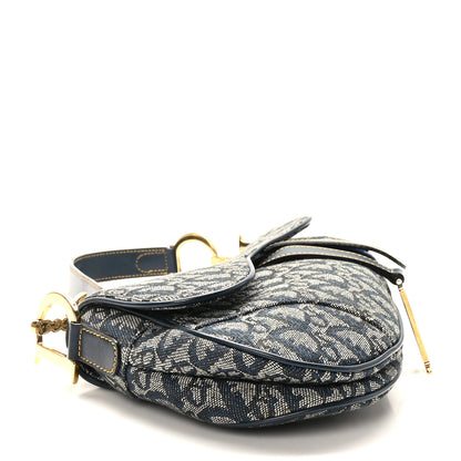 Christian Dior Monogram Saddle Bag Blue 4 of 9