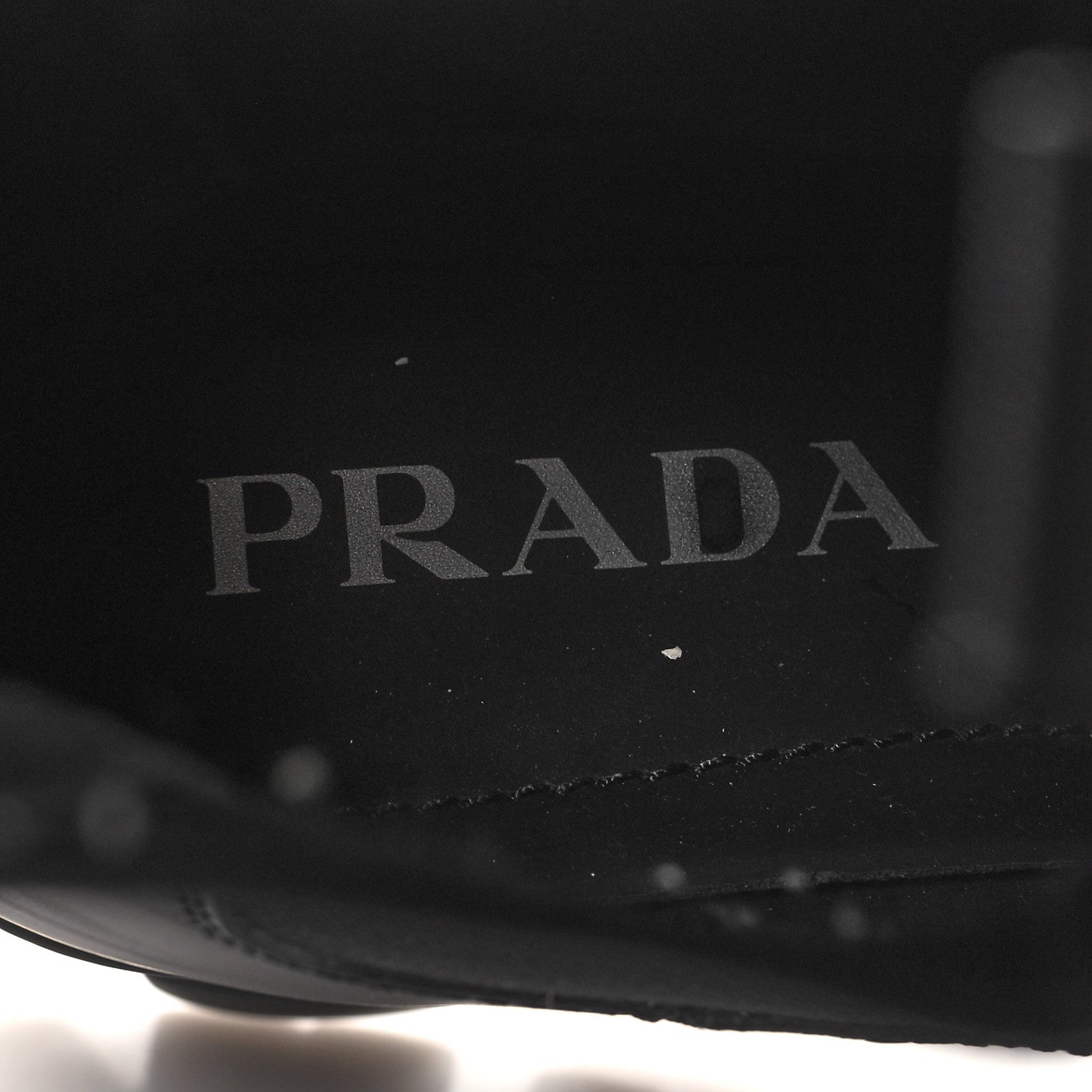 Prada Spazzolato Rois Triangle Monolith Chelsea 55mm Boots 39 Black 9 of 9