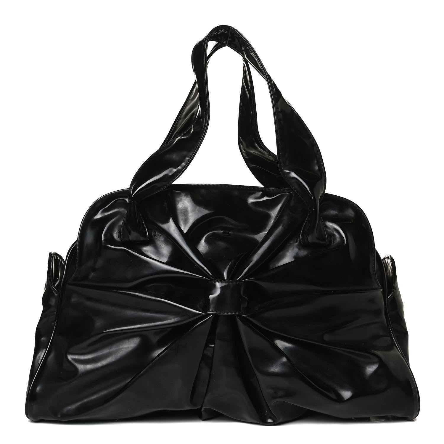 Valentino Garavani Patent Bow Hobo Black 1 of 18