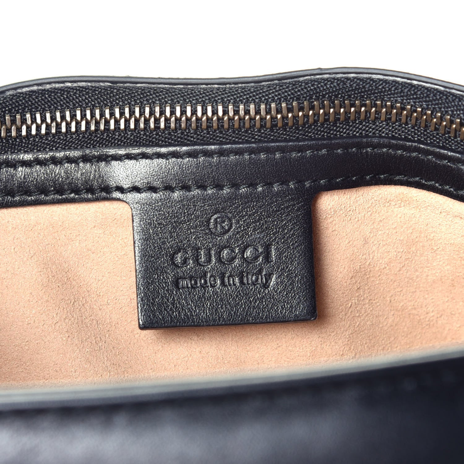 Gucci Calfskin Matelasse Medium GG Marmont Shoulder Bag Black 6 of 9
