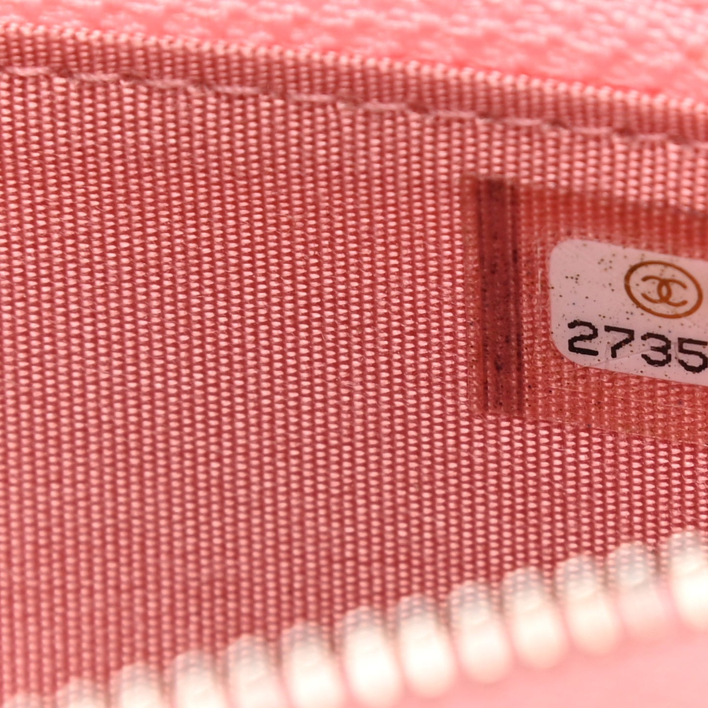 Caviar Quilted Medium Stripe Filigree Zip Around Wallet Pink White