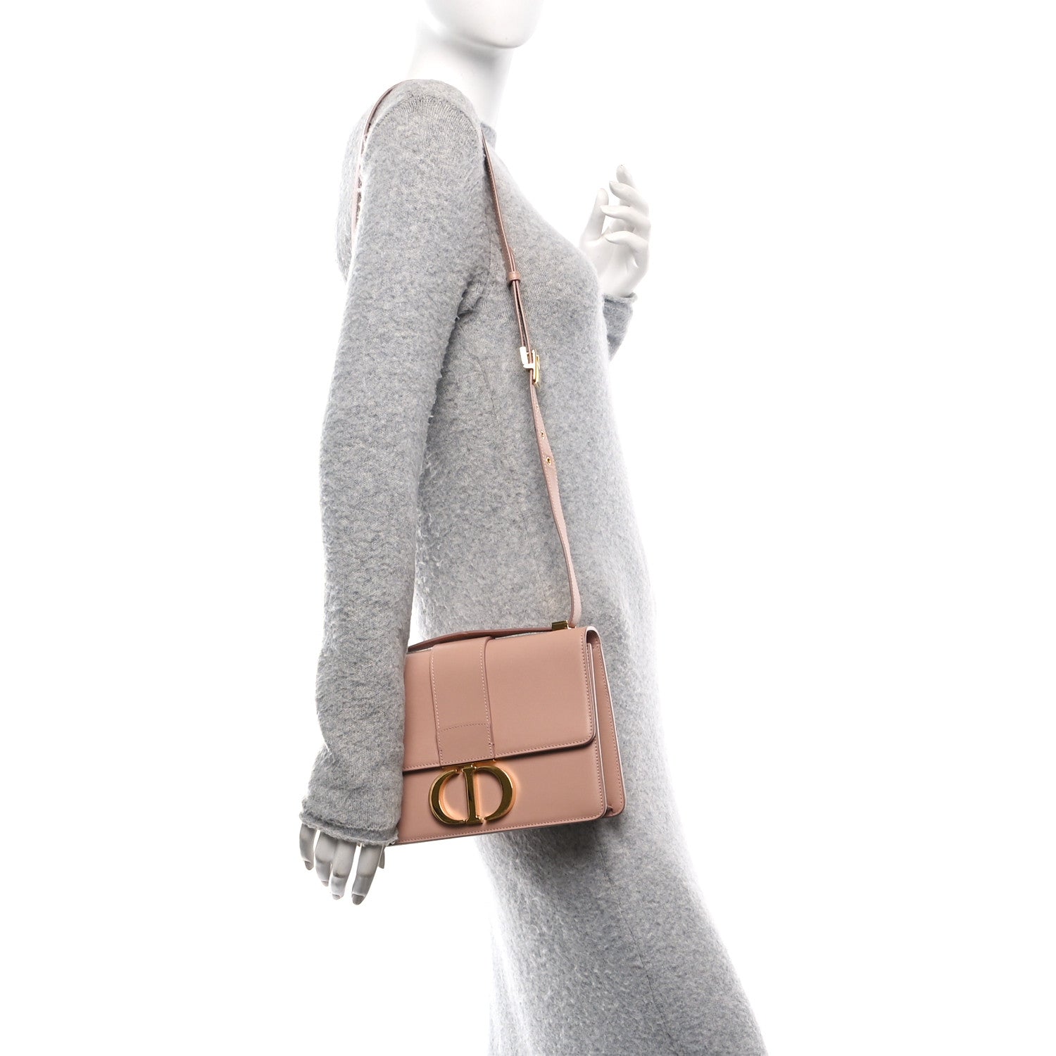 Christian Dior Box Calfskin 30 Montaigne Flap Bag Rose Des Vents 2 of 12