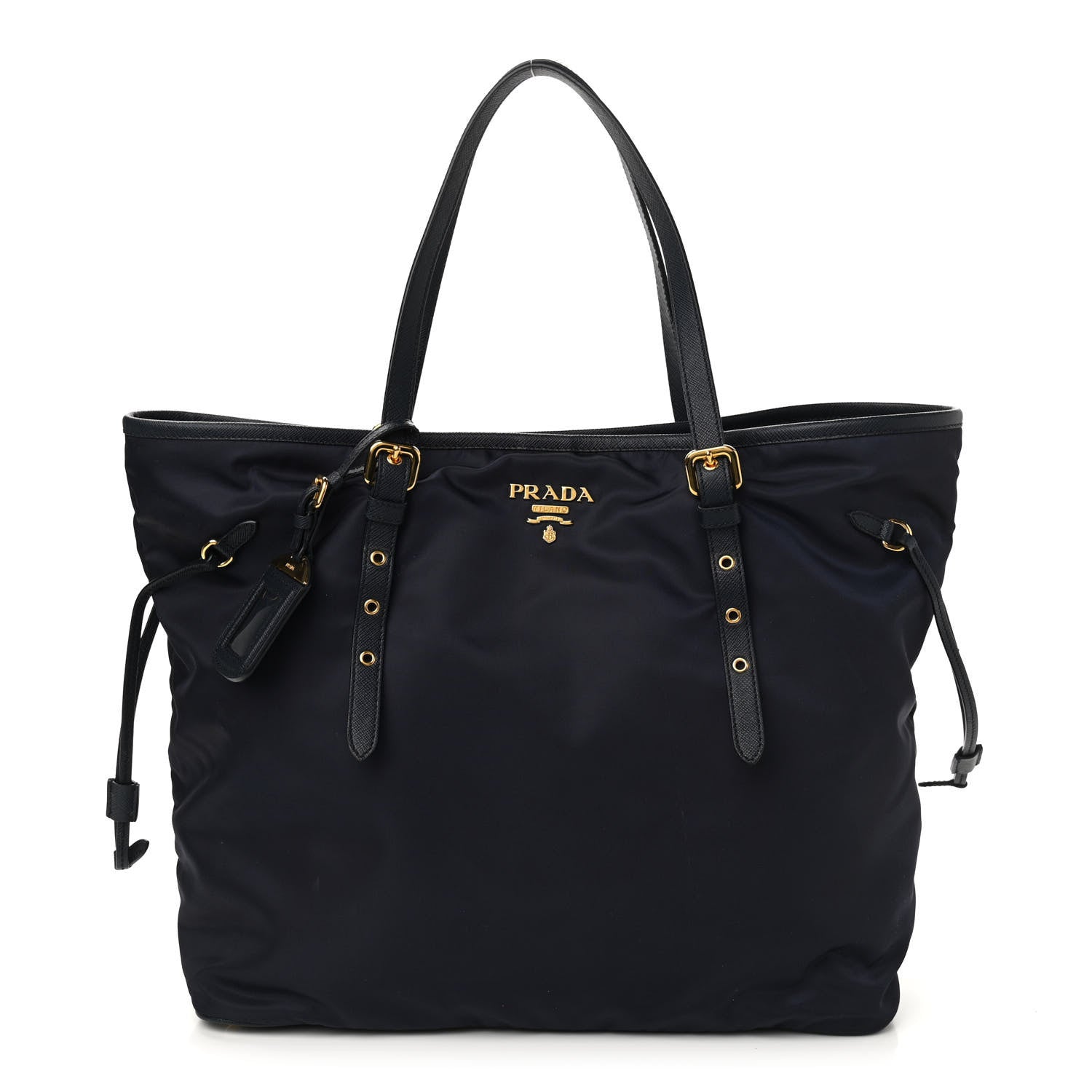 Prada Tessuto Nylon Saffiano Tote Bleu 1 of 11