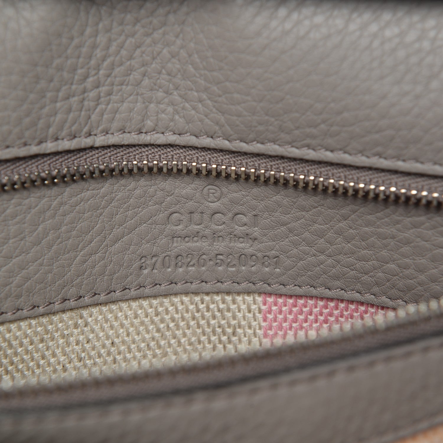 Gucci Cellarius Calfskin Medium Bamboo Daily Flap Shoulder Bag Storm Grey 7 of 7