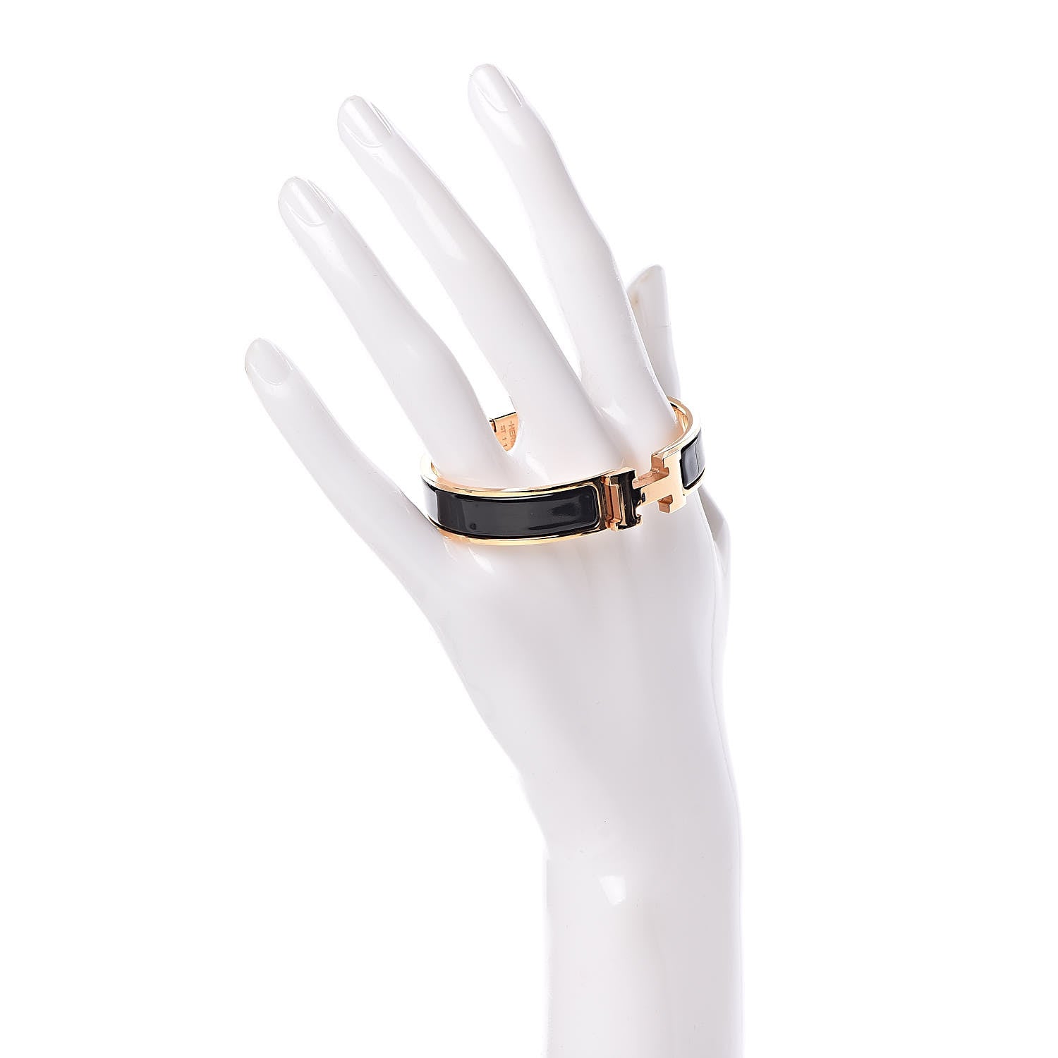 Hermes Enamel Narrow Clic Clac H Bracelet PM Black 2 of 5