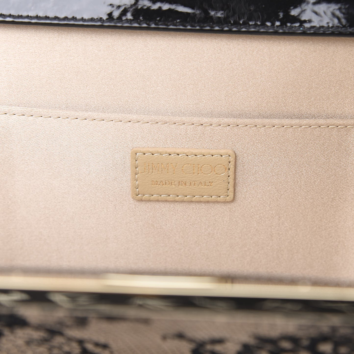 Calfskin Lace Camille Clutch Black