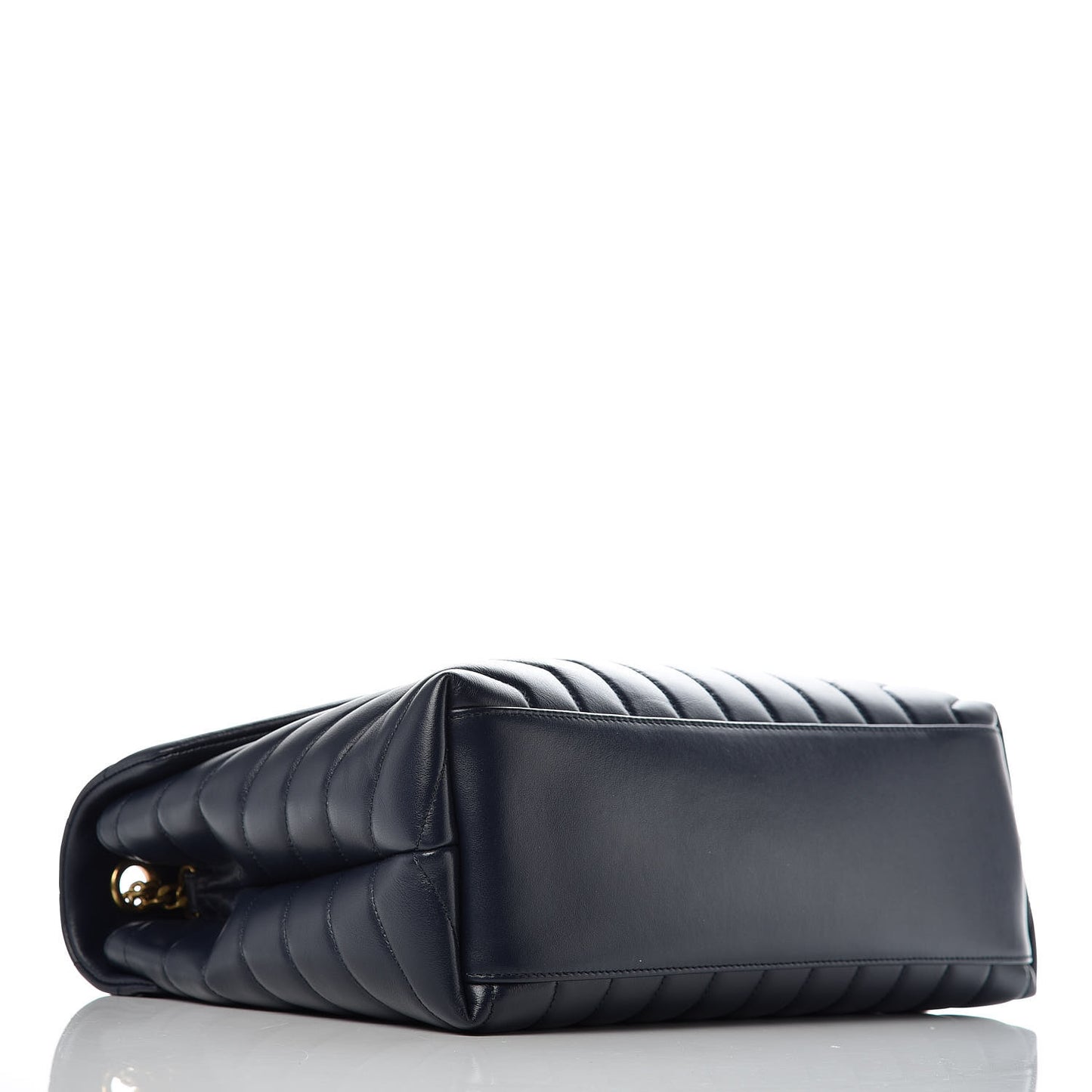 Calfskin Y Quilted Monogram Medium Loulou Chain Satchel Medium Blue