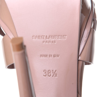 Saint Laurent Patent Tribute 105 Platform Sandals 38.5 Nude Powder 8 of 10