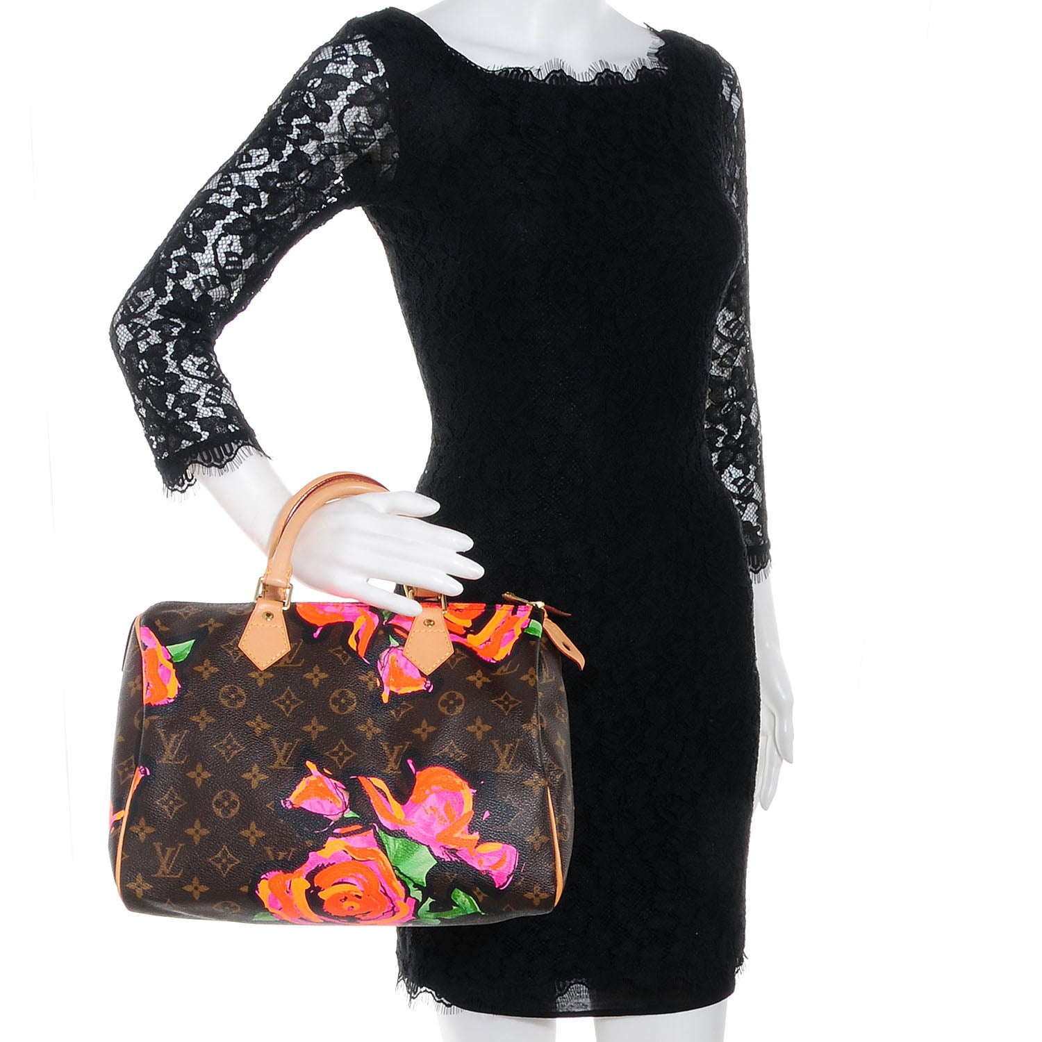 Louis Vuitton Monogram Roses Speedy 30 2 of 7