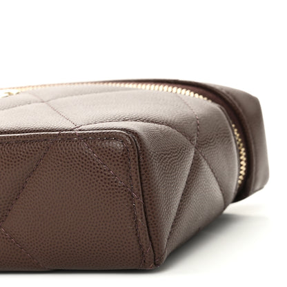Chanel Caviar Quilted Top Handle Slim Vanity With Chain Dark Brown 10 of 10
