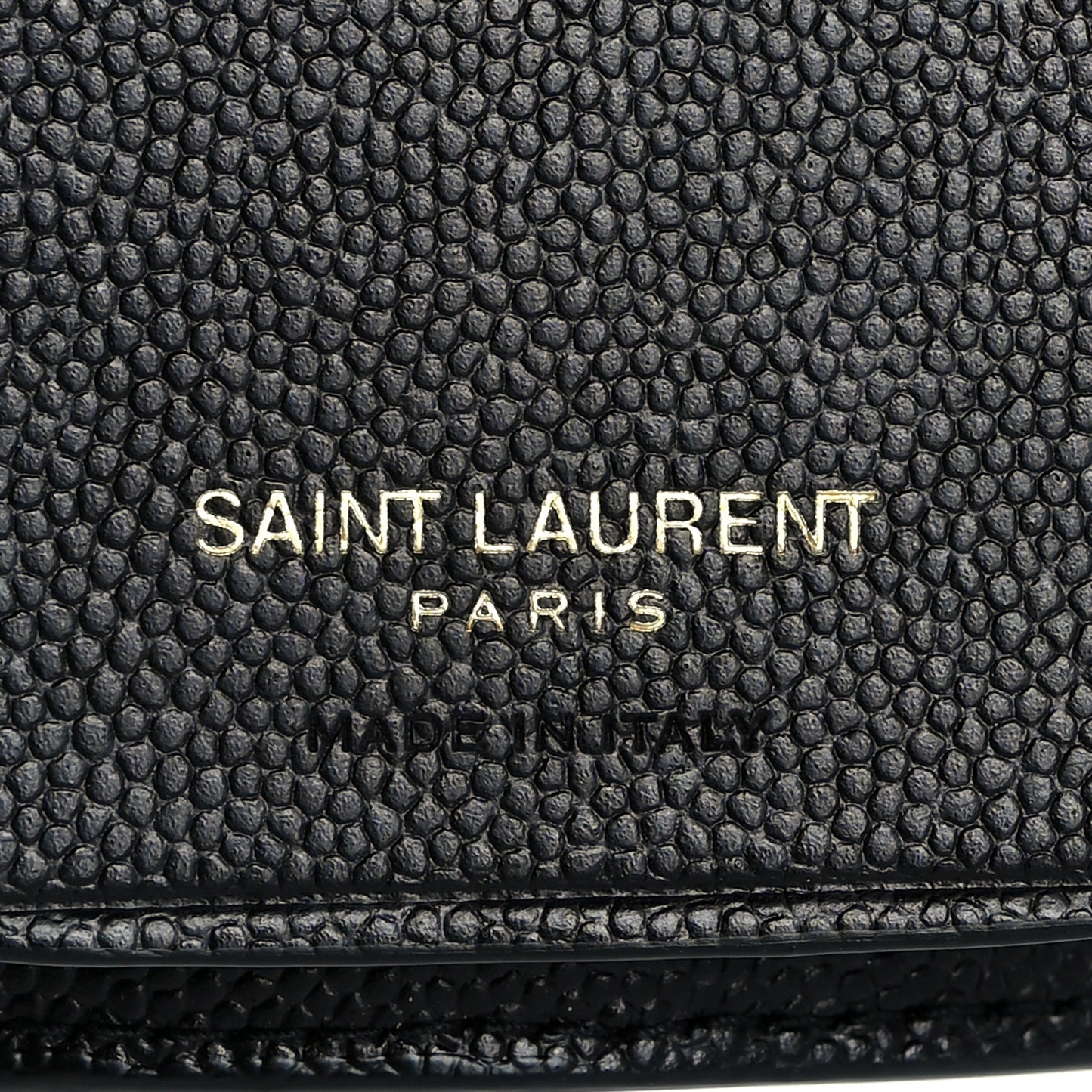 Grain De Poudre Matelasse Cassandre Monogram Slim Key Case Black